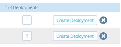 Create deployment button